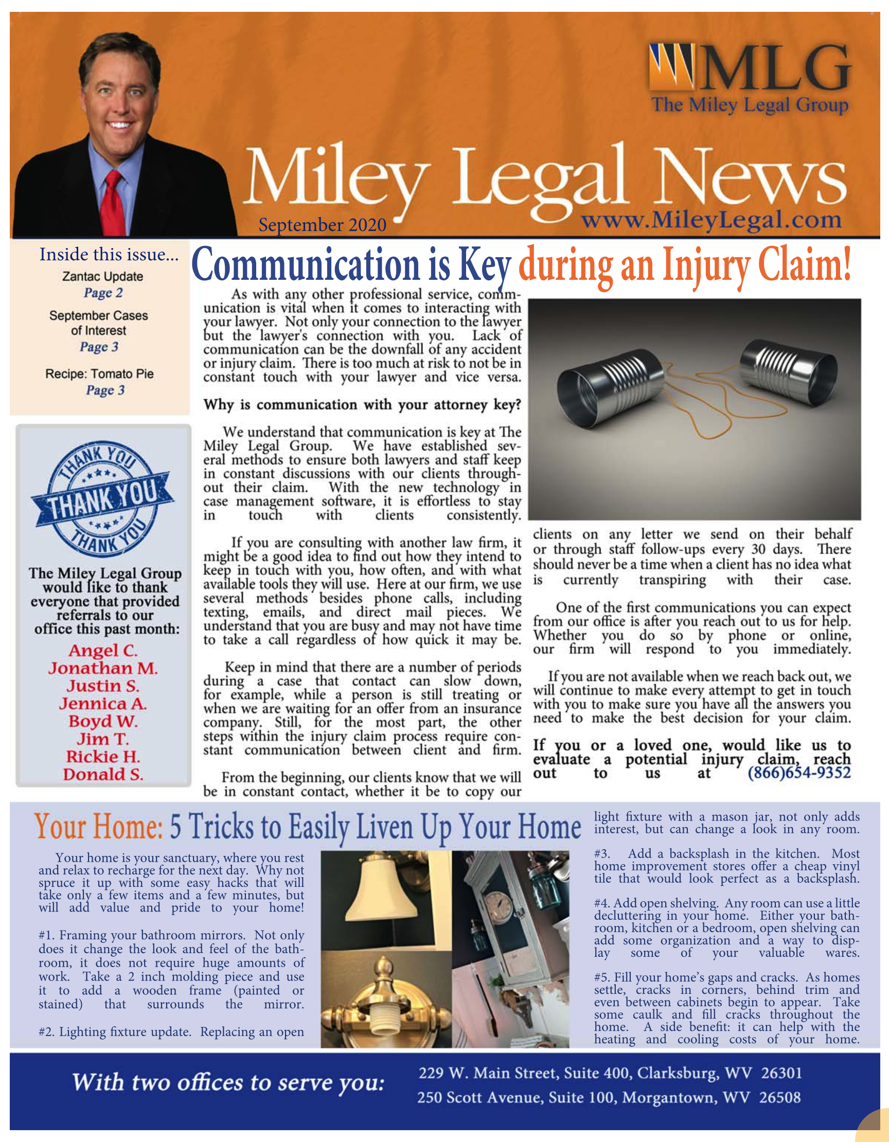 Miley Legal Newsletter - September 2020