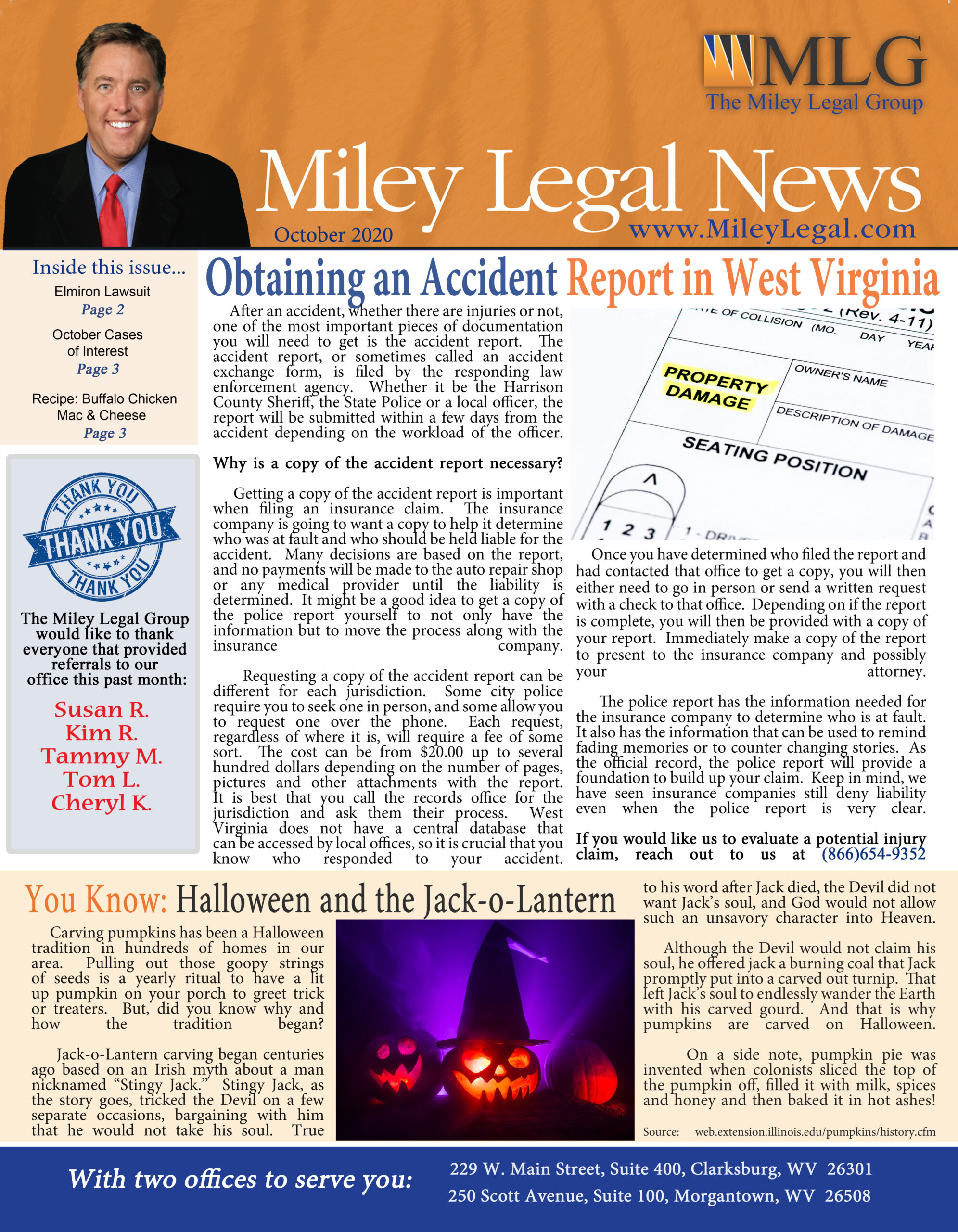 October 2020 Newsletter Page 1 copy